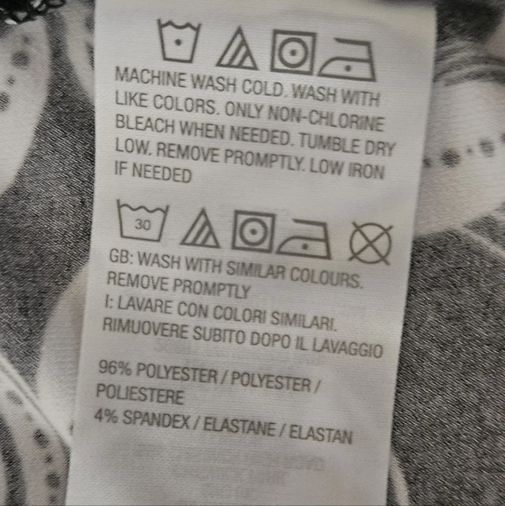 SUSAN GRAVER WIDE LEG PANTS SZ LP BLACK WHITE - Picture 7 of 7